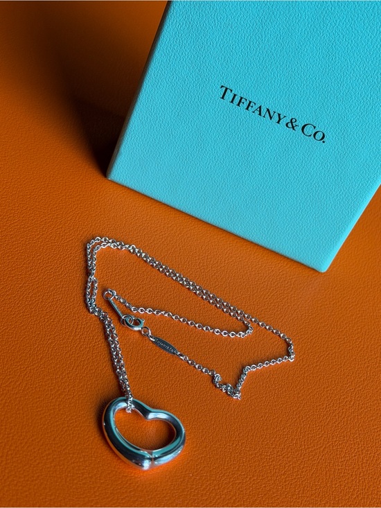 Tiffany & Co. Jewelry - Tiffany & Co. Silver Open Heart Pendant Necklace — Elsa Peretti